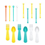 LUNCH PUNCH FORK & SPOON, WRAP BAND & STIX BUNDLE - YELLOW