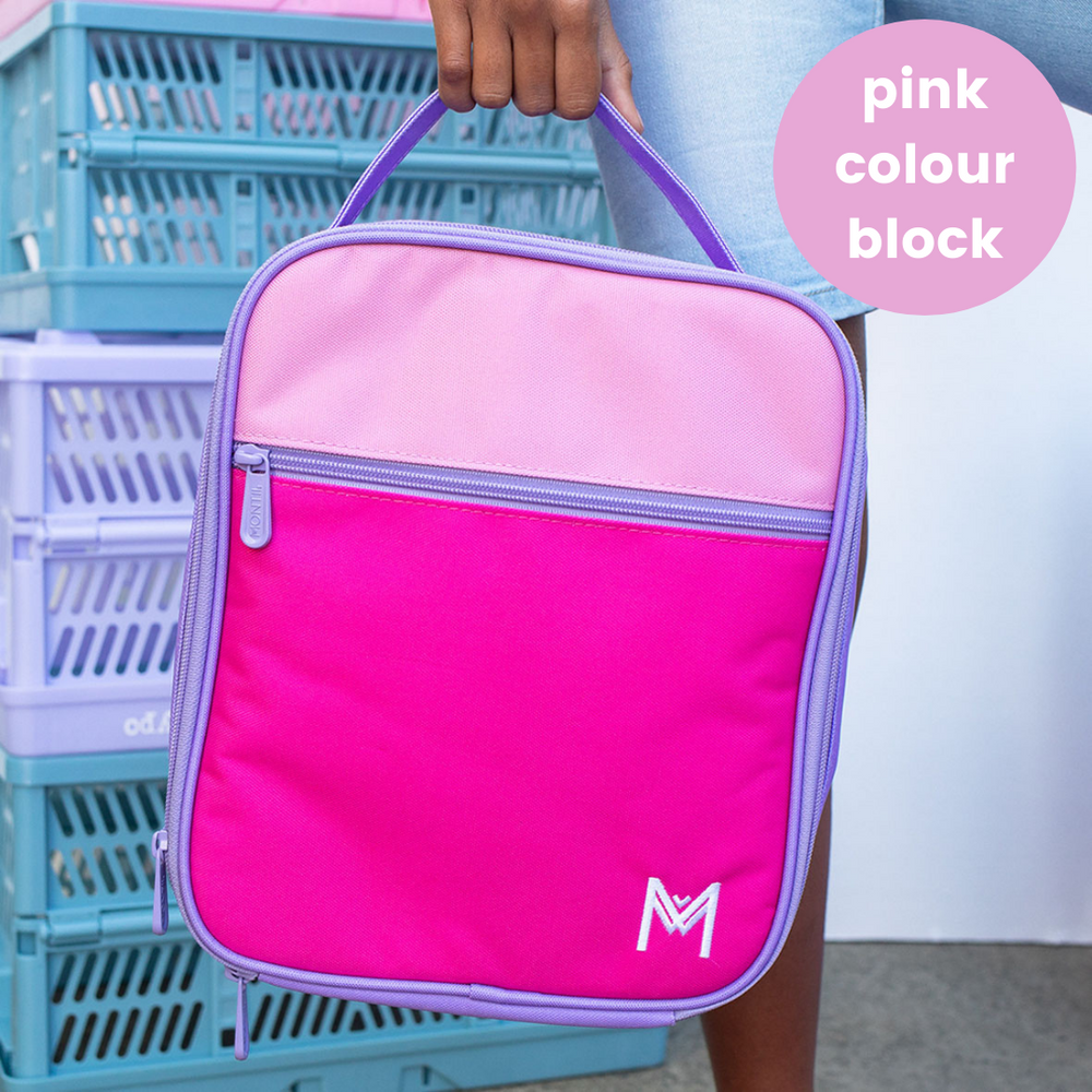 MONTIICO INSULATED LUNCH BAG - Pink Colour Block