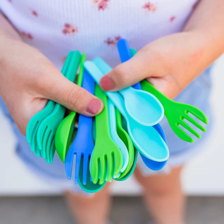 MONTIICO OUT AND ABOUT CUTLERY SET - BLUEBERRY
