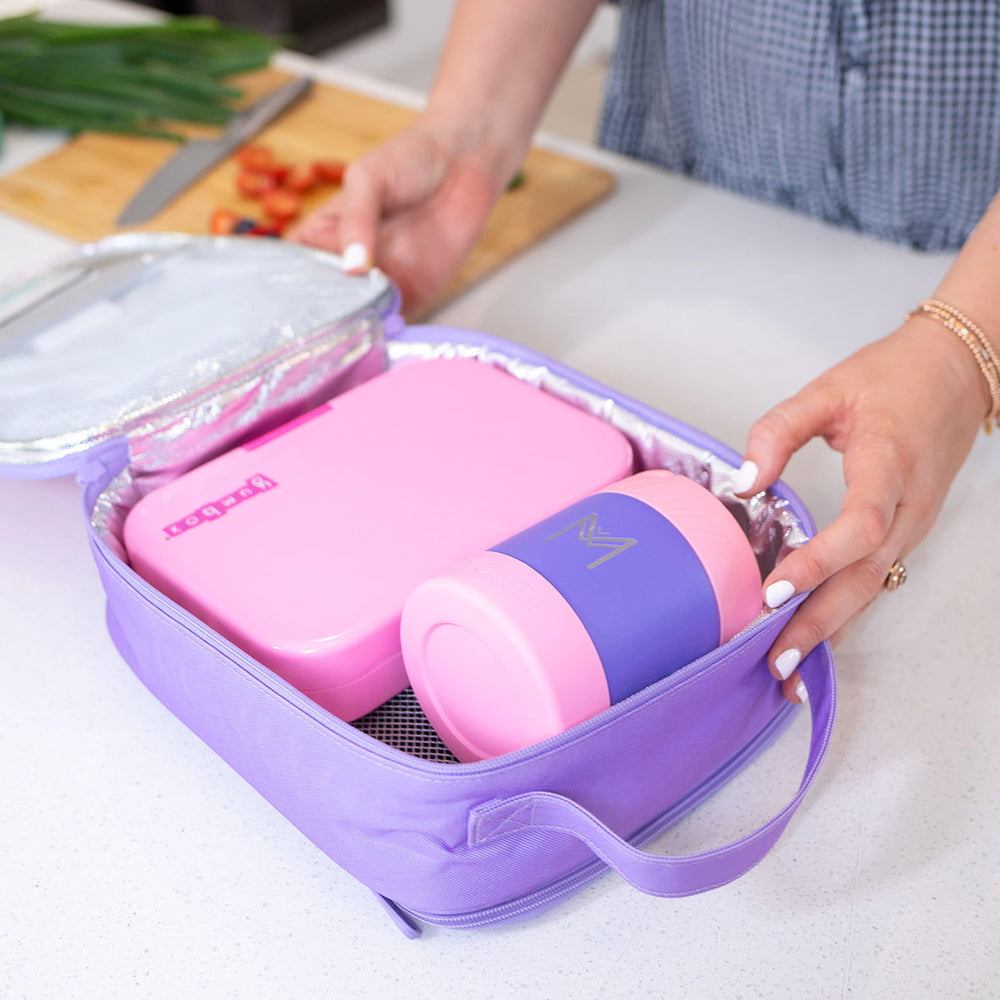 MONTIICO INSULATED LUNCH BAG - Pink Colour Block