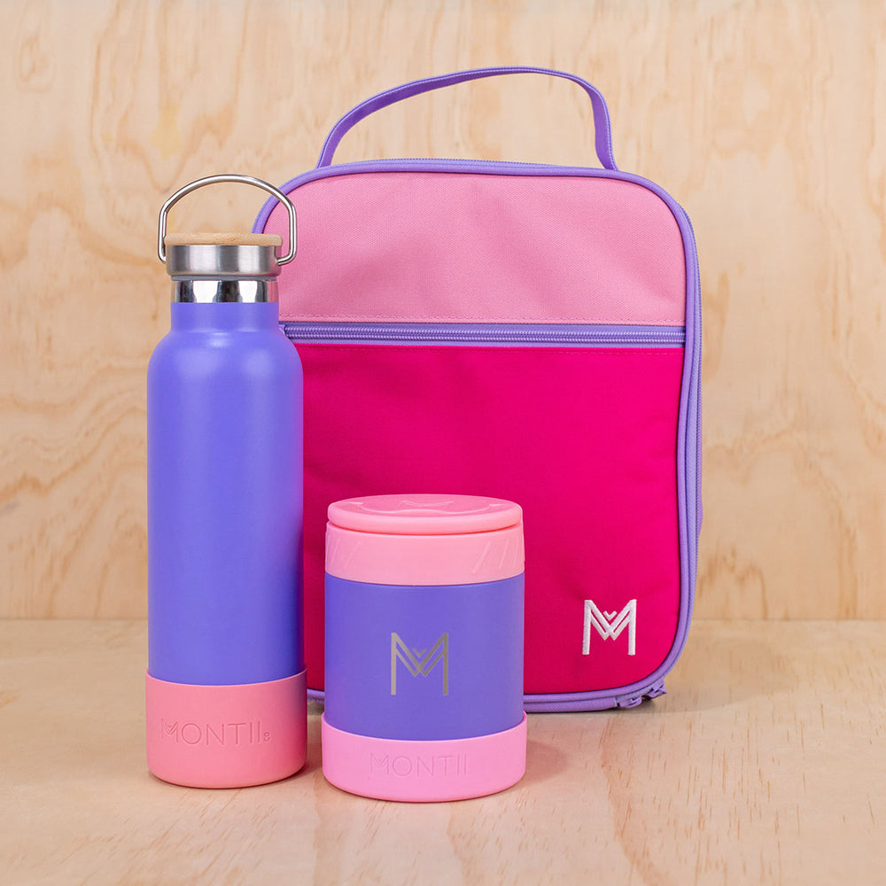 MONTIICO INSULATED LUNCH BAG - Pink Colour Block