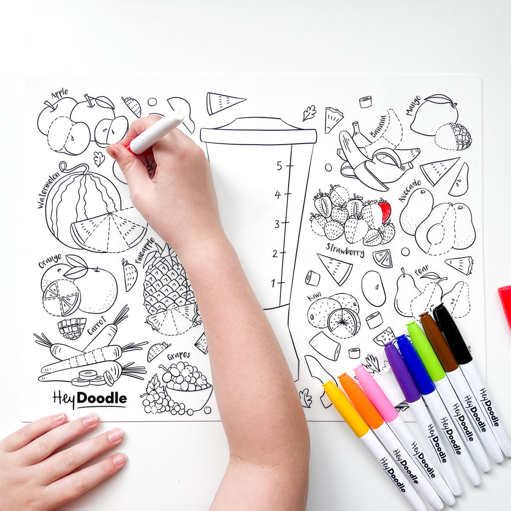 Hey Doodle Reusable Colour-In Silicone Placemat