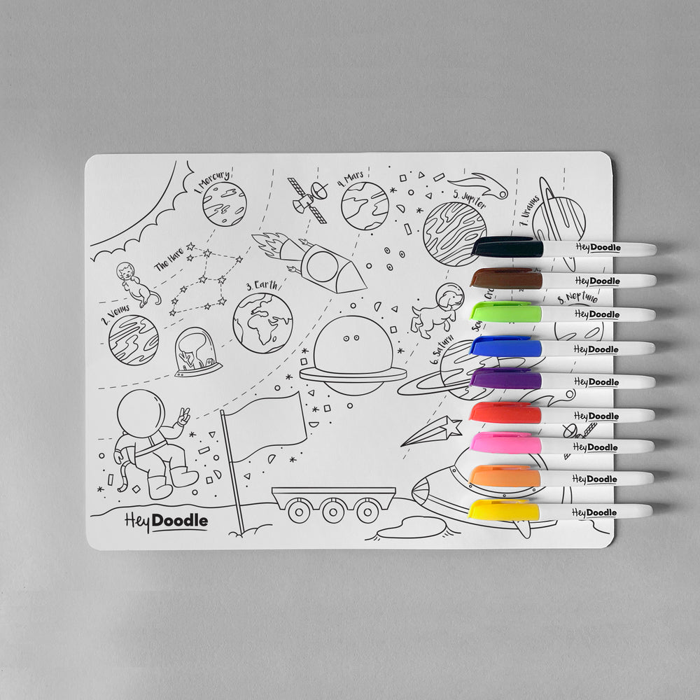Hey Doodle Reusable Colour-In Silicone Placemat