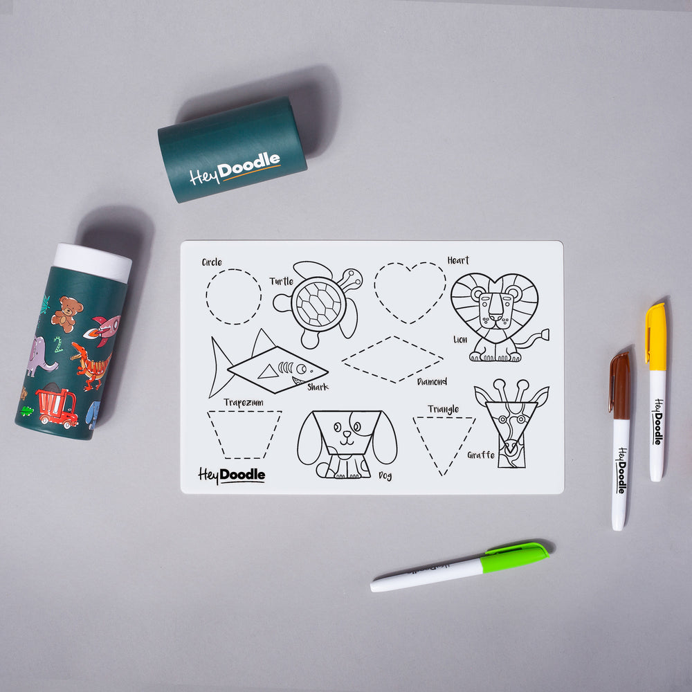Hey Doodle Reusable Colour-In Silicone Placemat MINI