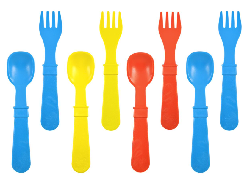 Re-Play Fork and Spoon Set of 8  (4 forks & 4 spoons)