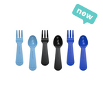 LUNCH PUNCH FORK AND SPOON SET - BLUE