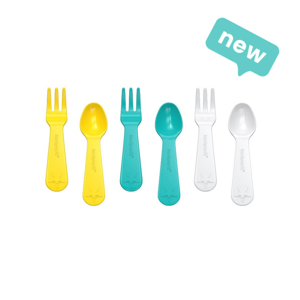 LUNCH PUNCH FORK AND SPOON SET - YELLOW