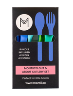 MONTIICO OUT AND ABOUT CUTLERY SET - BLUEBERRY